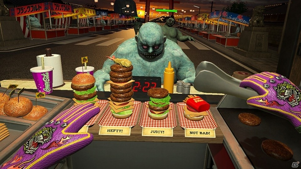 腹ペコゾンビにデリシャスなバーガーを食らわせろ！VR対応PC向けアクション「Dead Hungry」が12月6日に配信開始の画像13