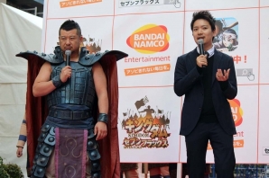 ケンドーコバヤシさんが王騎に扮して登場！動く戦国合戦図も公開された「キングダム セブンフラッグス」PRイベントレポートの画像5