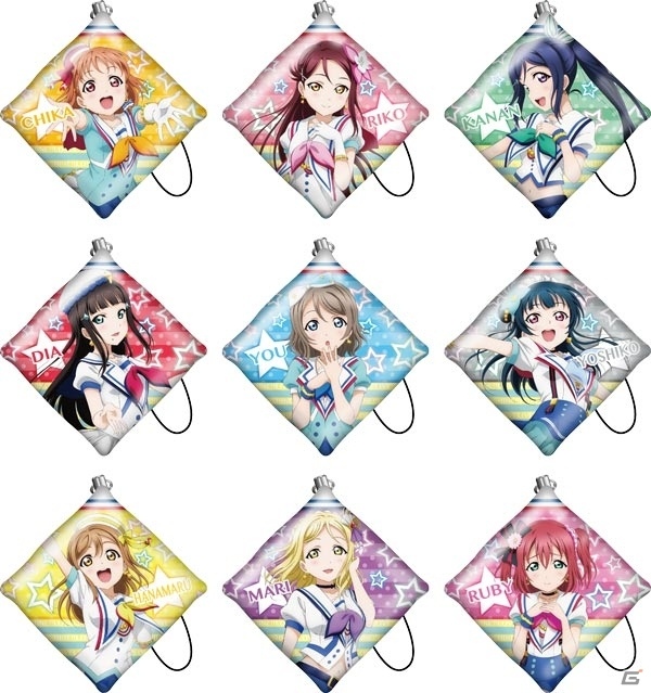 ラブライブサンシャイン　Aqours アクリルスタンド　MIRAI TICKET MIRAI TICKET」衣装のAqoursグッズがラインナップされた「ラブライブ