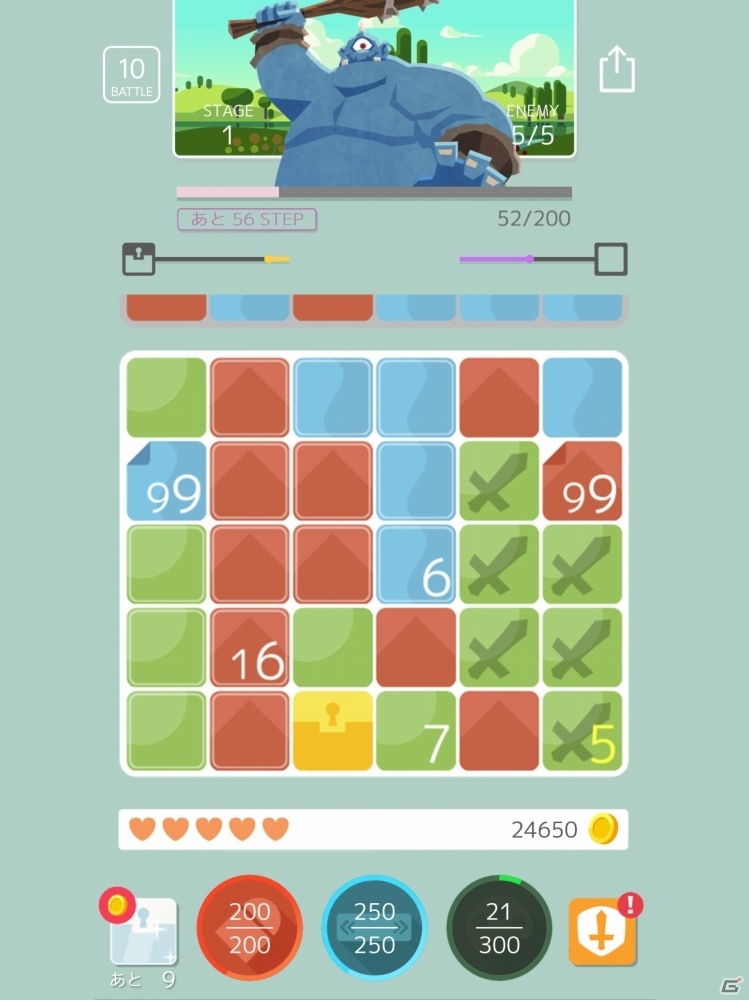 足し算パズル＋エンドレスRPG「10BATTLE」がiOS/Android向けに配信の画像2