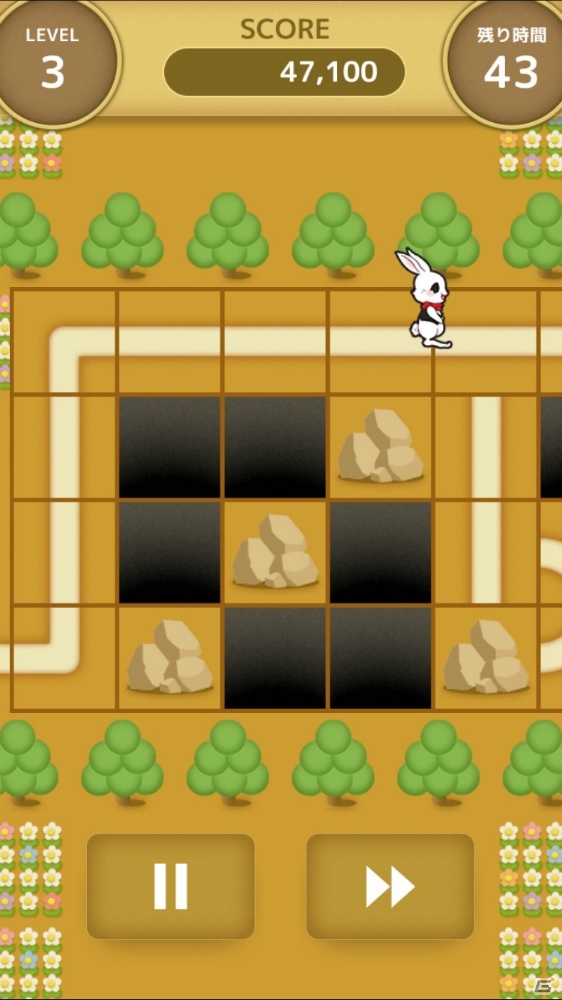 パネル入れ替えパズル「うさまっぷ」がiOS/Android向けに配信開始！お散歩好きのうさっちと森の迷路を駆け抜けようの画像9