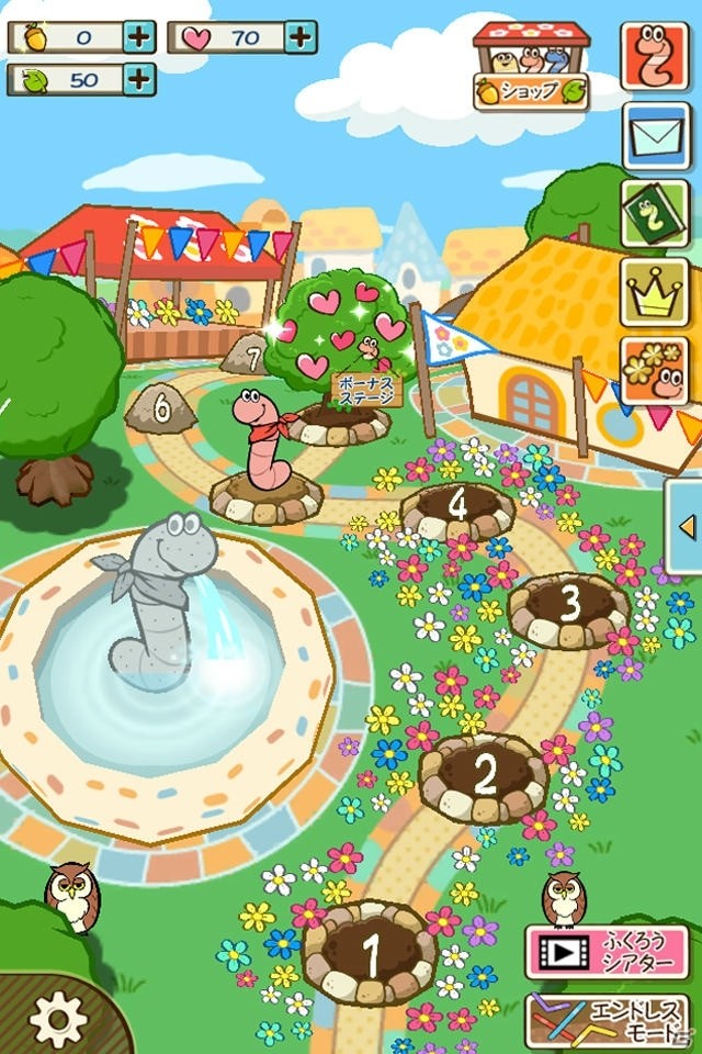 ポップな“みみず”が主役のパズルゲーム「ぐんぺい 花のカーニバル」がiOS/Android向けに配信決定！事前登録受付も開始の画像2