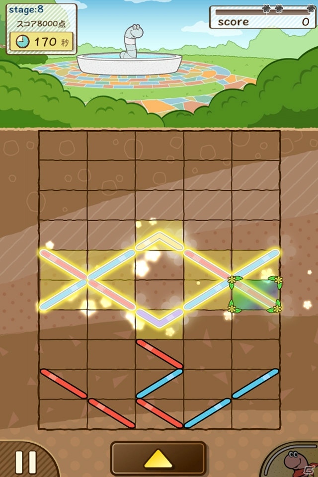 ポップな“みみず”が主役のパズルゲーム「ぐんぺい 花のカーニバル」がiOS/Android向けに配信決定！事前登録受付も開始の画像3