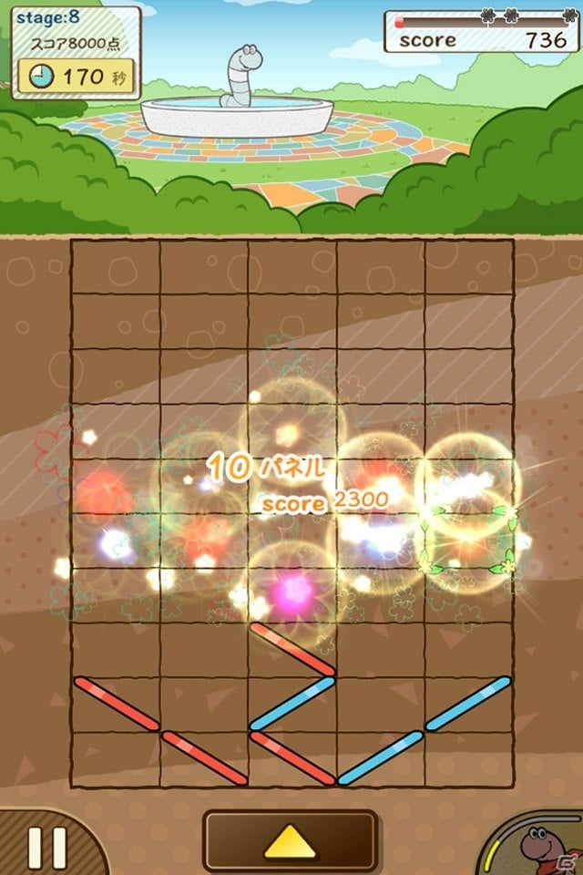 ポップな“みみず”が主役のパズルゲーム「ぐんぺい 花のカーニバル」がiOS/Android向けに配信決定！事前登録受付も開始の画像4