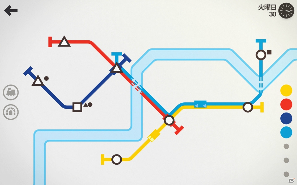 世界で人気の鉄道運営パズルシミュレーション「ミニメトロ -Mini Metro-」がApp Passで配信の画像3