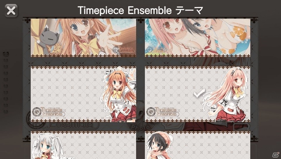「Timepiece Ensemble」PS Vita用無料テーマが配信開始！各種アイコンや壁紙10種がセットにの画像2