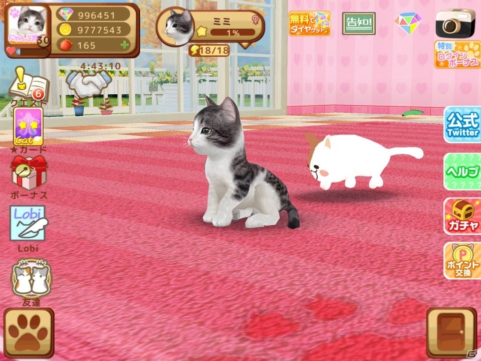 iOS/Android「てのひらニャンコ」はっぴーにゃんこがもらえる「ペットゥモロー」とのコラボが開催！の画像3