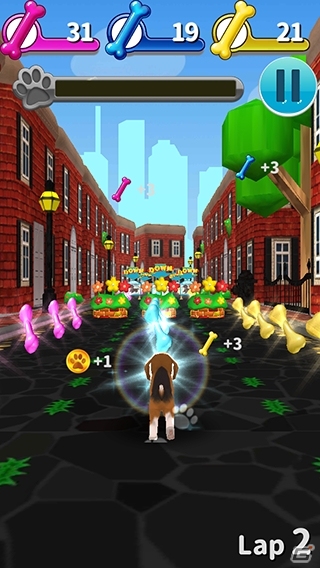 可愛いわんこと駆け抜ける爽快ランアクション「Little Doggy Run」がiOS/Android向けに配信中の画像3