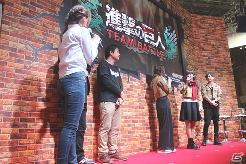 【JAEPO 2017】梶裕貴さん、石川由依さん、井上麻里奈さんによるデモプレイが披露された「進撃の巨人 TEAM BATTLE」スペシャルステージレポートの画像15