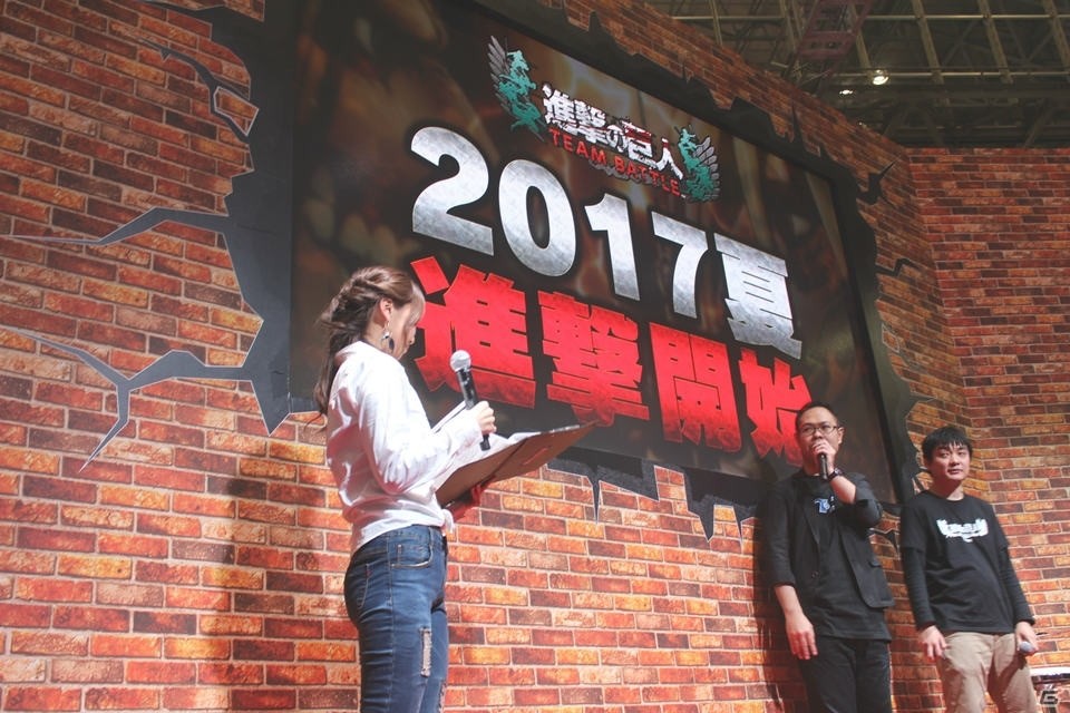 【JAEPO 2017】梶裕貴さん、石川由依さん、井上麻里奈さんによるデモプレイが披露された「進撃の巨人 TEAM BATTLE」スペシャルステージレポートの画像16