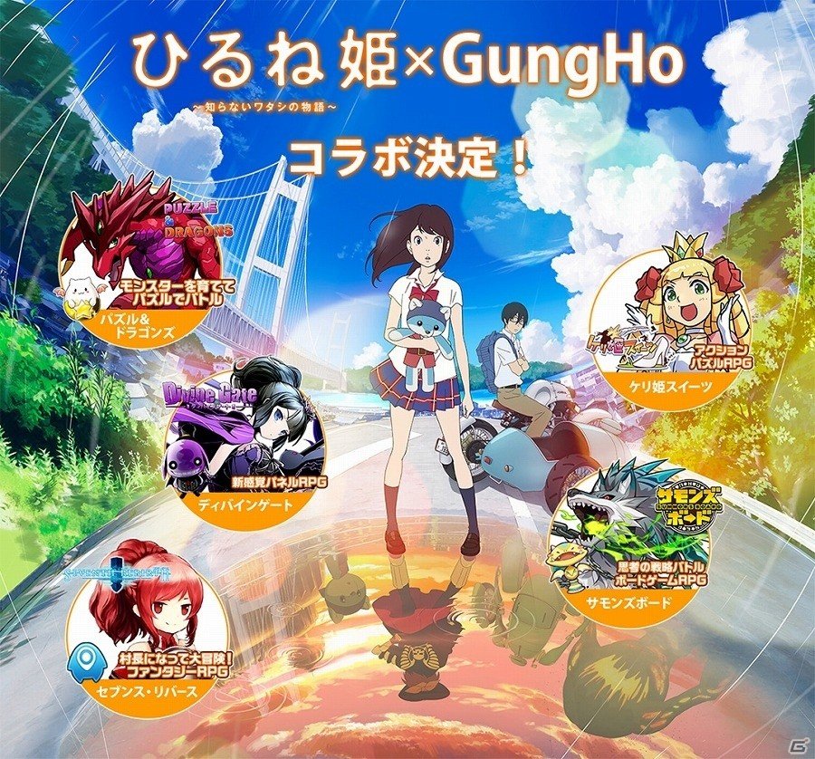 ガンホーのスマートフォン向けゲーム5タイトルがオリジナル長編劇場アニメ「ひるね姫」とコラボ！の画像1