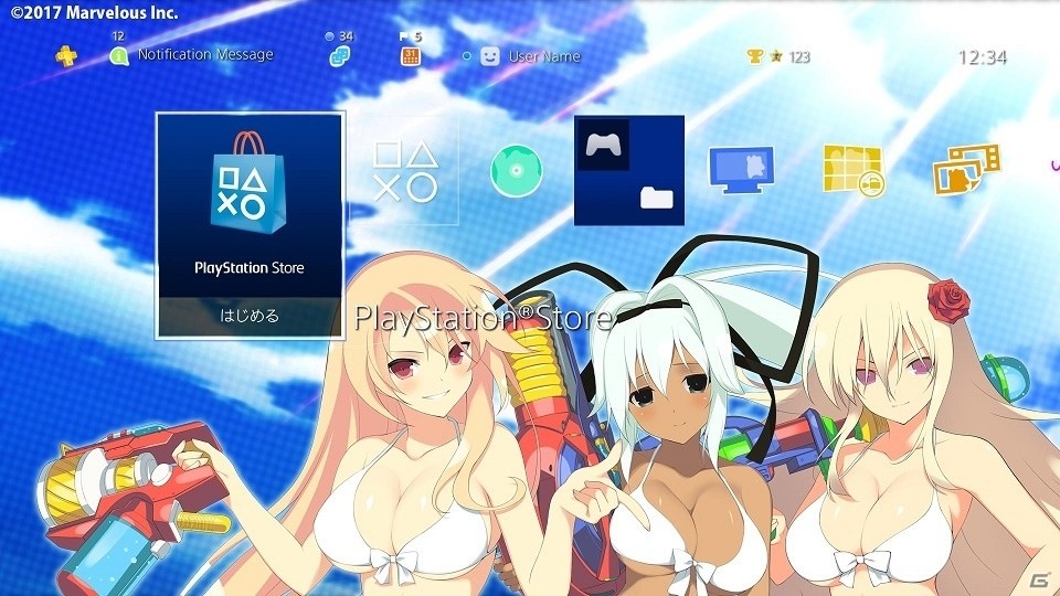 鮮やかな白ビキニが画面いっぱいに！「閃乱カグラ PEACH BEACH SPLASH」のPS4用テーマ7種が配信開始の画像22