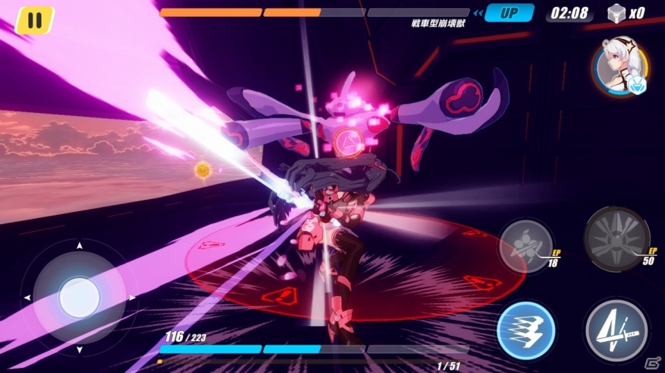 美少女たちが繰り出すド派手な必殺技が魅力の3Dアクションゲーム「崩壊