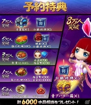 iOS/Android「爆裂三国バトル～幻霊物語～」の事前登録が開始！登録者数に応じて特典がグレードアップの画像2