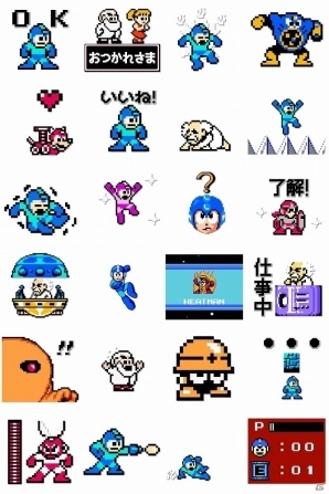 ドットイラストの8bit「ロックマン」がLINEスタンプに！BGMも再現された「ロックマン ドット＆サウンド」が配信の画像4