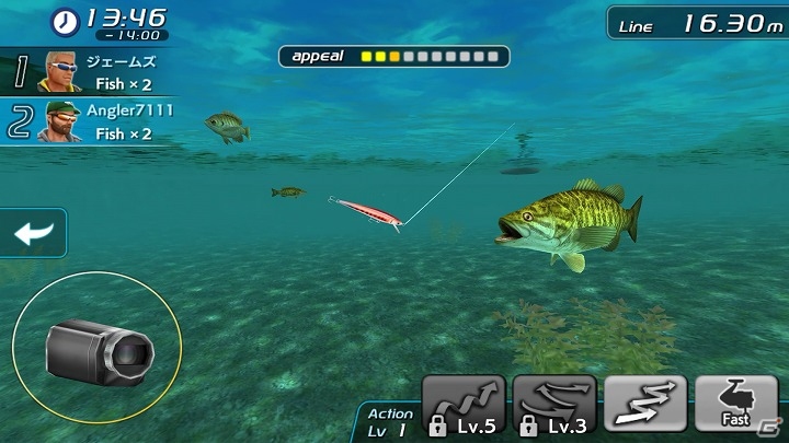 3Dグラフィックスでエキサイティングなバスファイトを体験！iOS/Android「バスフィッシング3DII」が配信の画像1