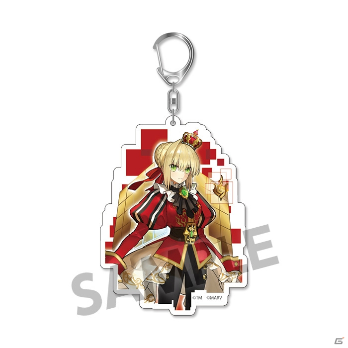 「Fate/EXTELLA」アクリルキーホルダー、クリアファイル、スクエア缶バッジの予約受付が開始！の画像2