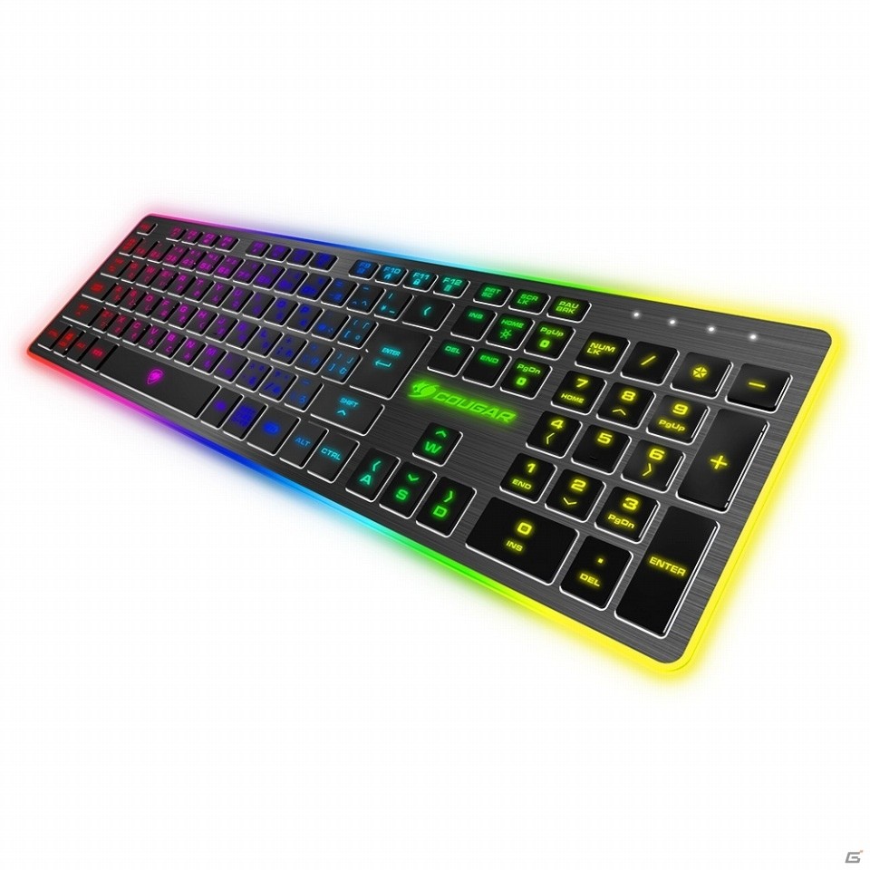 8色バックライトを搭載したシザースイッチ式薄型ゲーミングキーボード「COUGAR VANTAR Gaming Keyboard」が4月7日発売の画像3