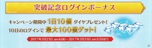 iOS/Android「テイルズ オブ ザ レイズ」が100万ダウンロードを突破！最大で100個のダイヤが入手できる記念ログインボーナスなどが開始の画像2