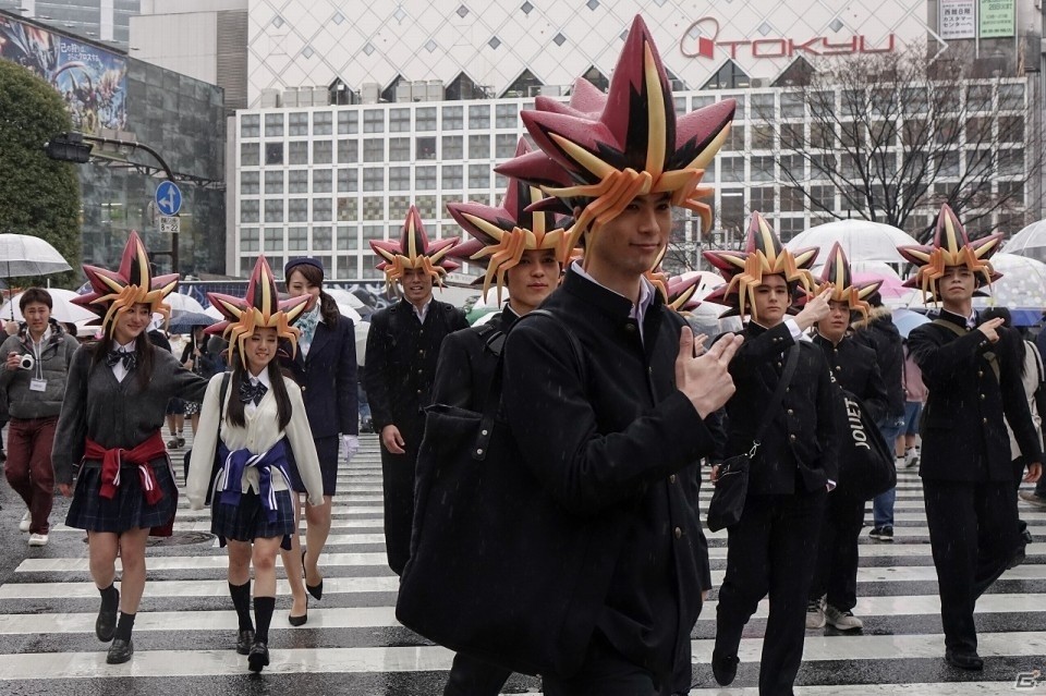iOS/Android「遊戯王 デュエルリンクス」渋谷の街を闇遊戯がジャック！3,500万DL突破記念PRイベントが開催の画像2