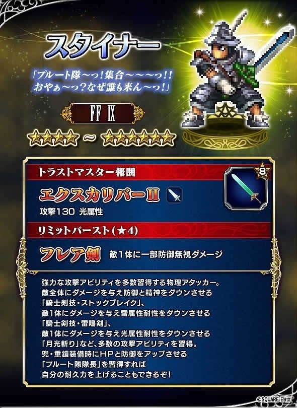 iOS/Android「ファイナルファンタジー ブレイブエクスヴィアス」FFIXより新ユニットが参戦！イベント「アレクサンドリア城」も開催決定の画像3