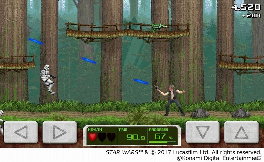 iOS/Android「スター・ウォーズ フォース コレクション」ハン・ソロとなって帝国軍に挑め！魂斗羅型アクションゲームが実装決定の画像2