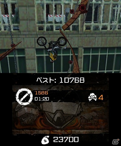本格派バイクトライアルゲームの続編「アーバントライアル：フリースタイル2」が3DS向けに本日配信の画像5