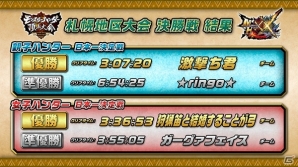 「モンスターハンター頂上大会2017」札幌地区大会決勝戦ステージの結果が発表！決勝大会のクエストも公開の画像15