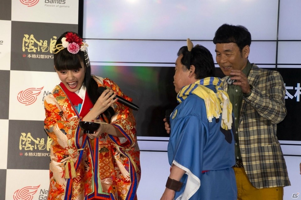 川口春菜さんからダチョウ倶楽部に無理難題のクイズも出題！？おなじみおでん芸も飛び出した「陰陽師」新CM発表会をレポートの画像14