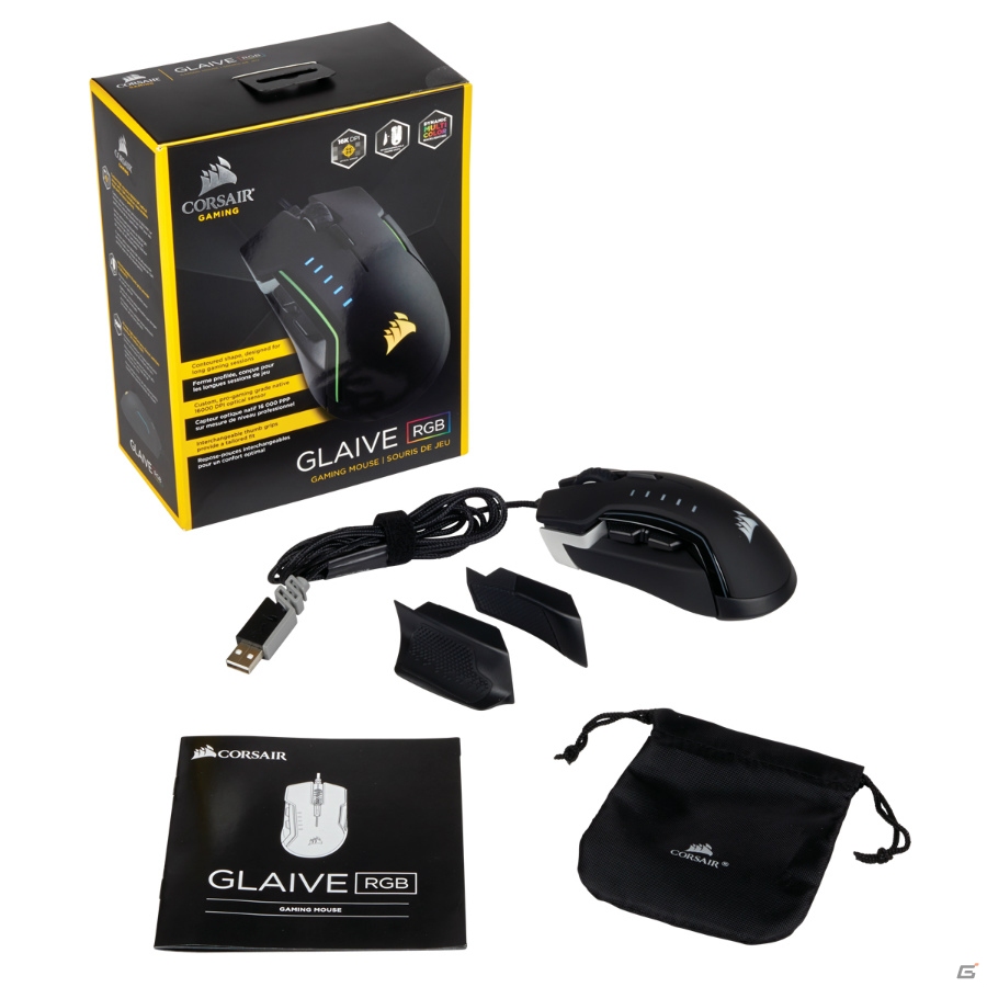 CORSAIR、最大解像度16,000dpiのFPS/MOBA用ゲーミングマウス「GLAIVE RGB」を6月10日に発売の画像12