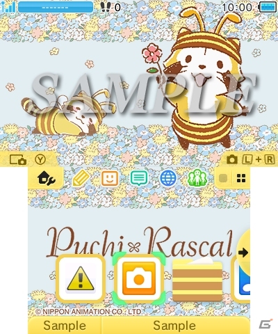 「あらいぐまラスカル」と花がモチーフの3DS用テーマ「Flower ラスカル」が配信開始の画像1
