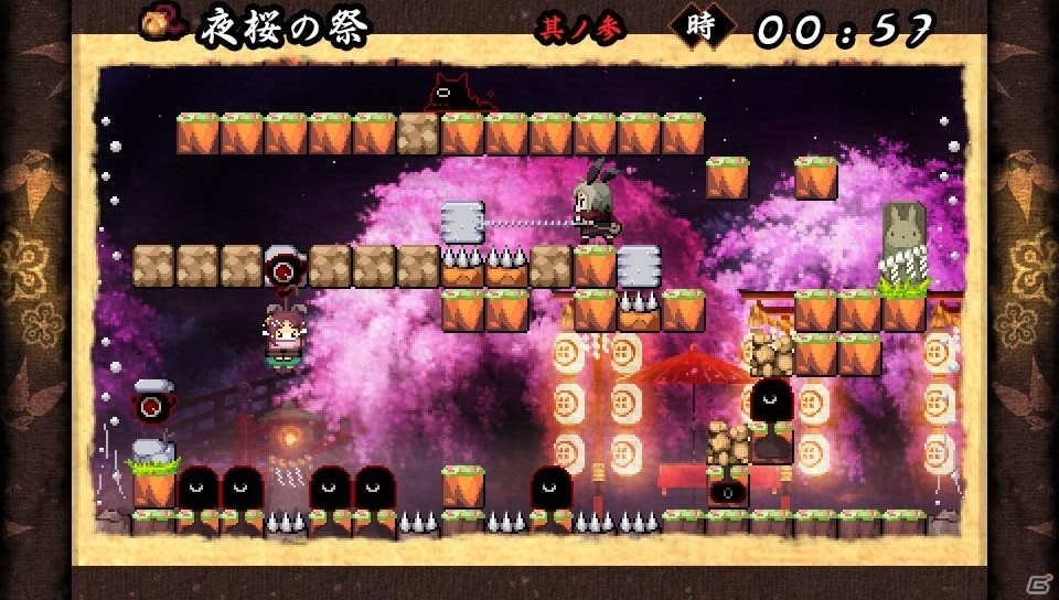 アクションパズル「疾風のうさぎ丸～ふたつの冒険譚～」がPS Vita向けに7月7日配信開始―「恵みの珠と封魔の印」「謎のからくり城」がセットにの画像3