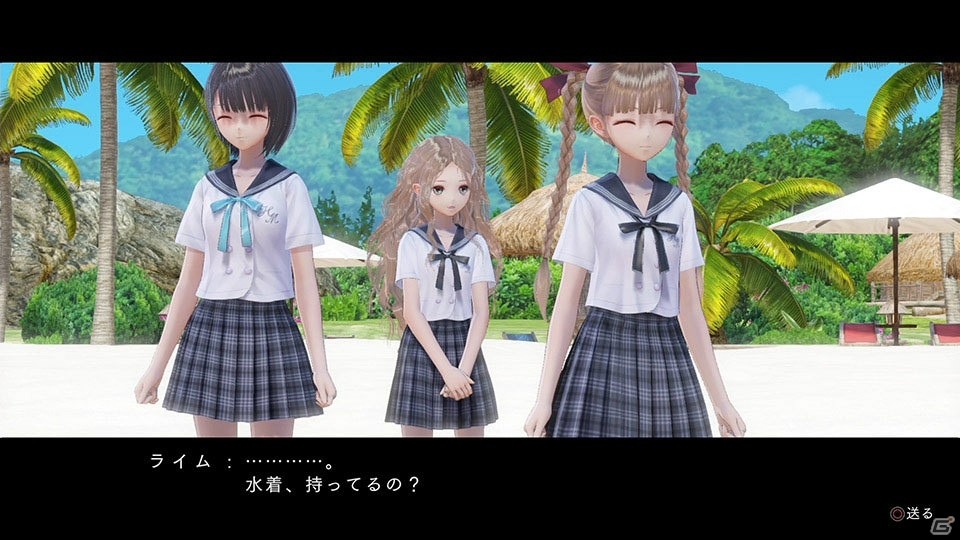 「BLUE REFLECTION 幻に舞う少女の剣」水着衣装が登場＆“南の島”へ行けるDLC第3弾が7月7日に配信！「モデル鑑賞」モードも追加の画像8