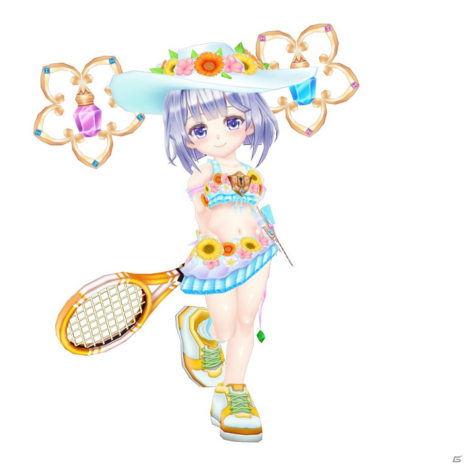 「白猫テニス」灼熱属性のついた水着衣装のティナ（CV：釘宮理恵）、イロメロ（CV：村上奈津実）が登場！の画像5
