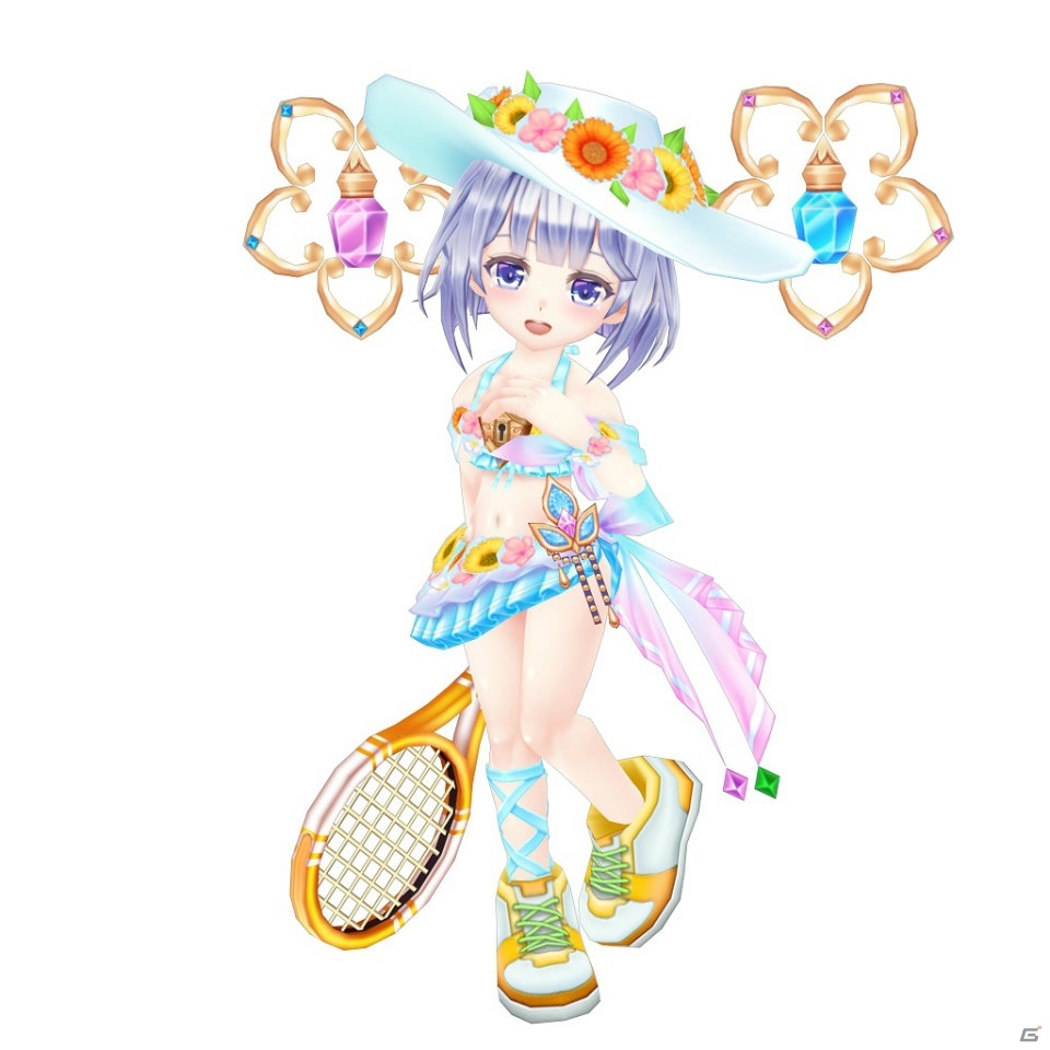 「白猫テニス」灼熱属性のついた水着衣装のティナ（CV：釘宮理恵）、イロメロ（CV：村上奈津実）が登場！の画像7