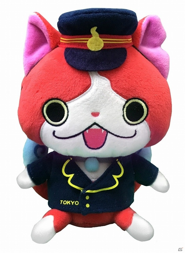 「妖怪ウォッチ」のオフィシャルショップ「ヨロズマート ミニ」に東京駅一番街店限定ぬいぐるみ商品「駅長ver.ジバニャン」が登場！の画像1