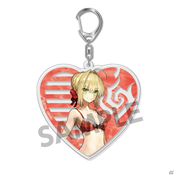 「Fate/EXTELLA」よりエクステラ・ヴァカンス衣装のアクリルキーホルダー、ハート缶バッジコレクションが予約受付中の画像1