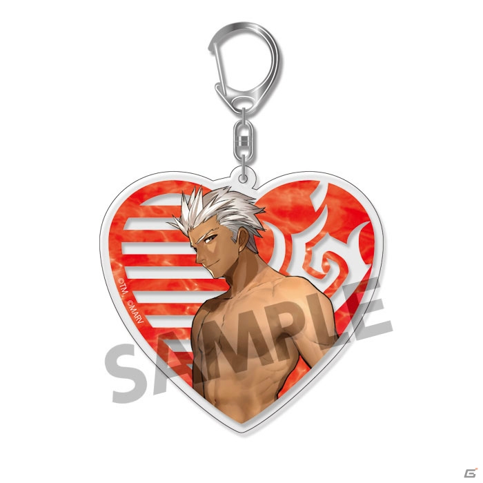 「Fate/EXTELLA」よりエクステラ・ヴァカンス衣装のアクリルキーホルダー、ハート缶バッジコレクションが予約受付中の画像2