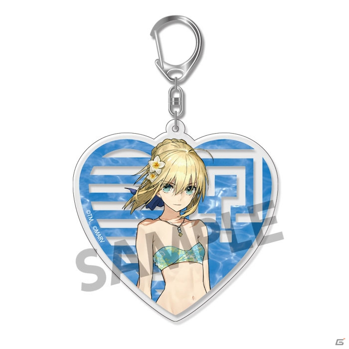「Fate/EXTELLA」よりエクステラ・ヴァカンス衣装のアクリルキーホルダー、ハート缶バッジコレクションが予約受付中の画像9
