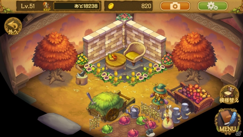 iOS/Android「EGGLIA～赤いぼうしの伝説～」新たな住民“フェンネル”が「ペンキ屋」をオープン！家具の色を自分好みにカスタマイズしようの画像3