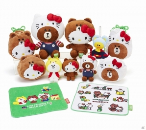iOS/Android「LINE ブラウンファーム」と「ハローキティ」がコラボ！キグルミを着たブラウンたちが登場の画像4