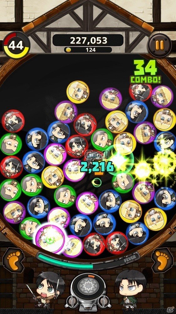 Android版「進撃の巨人 チェインパズルフィーバー」が配信開始―“ちみ絵”のエレンやミカサたちが登場するパズルゲームの画像6