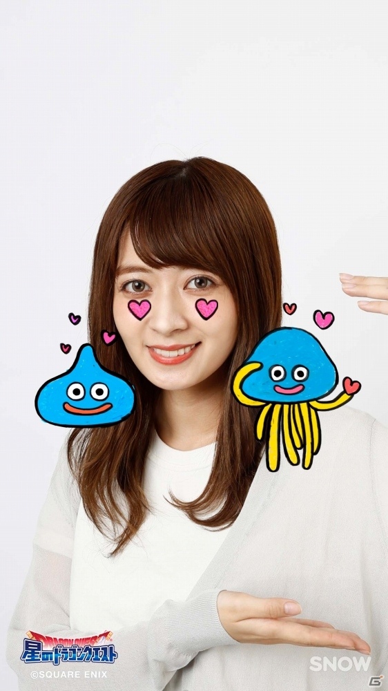 SNOWにて「星のドラゴンクエスト」のオリジナル顔認識スタンプが配信開始の画像3
