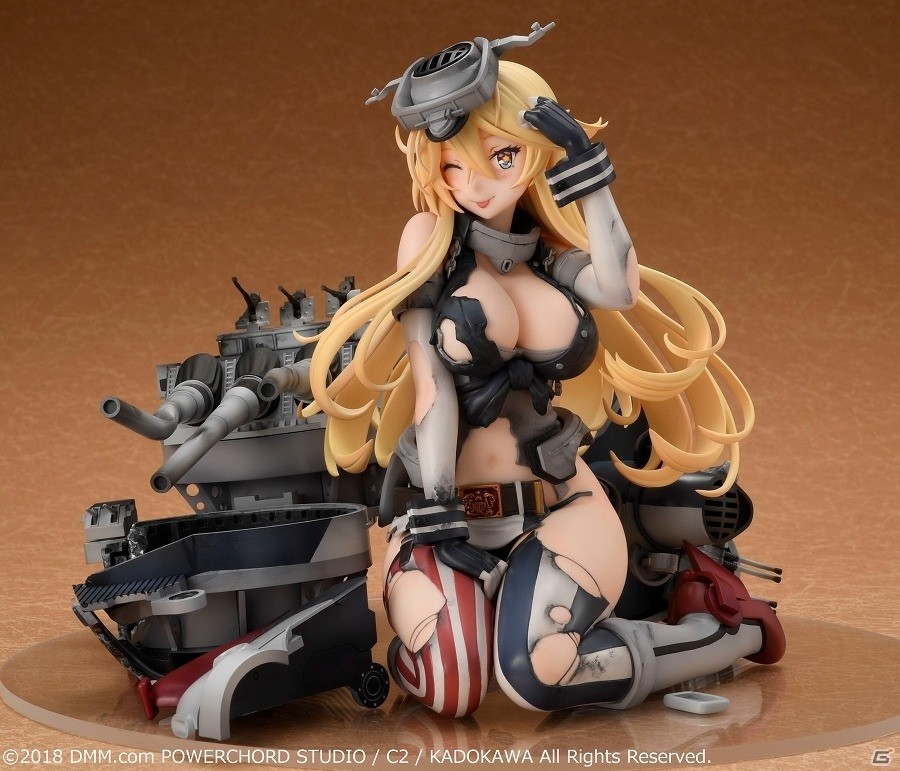 Iowa級戦艦の重量ボディを忠実に立体化！「艦隊これくしょん -艦これ-」中破姿のIowa級戦艦「Iowa」1/8スケールフィギュアが2Ver.で発売決定の画像1