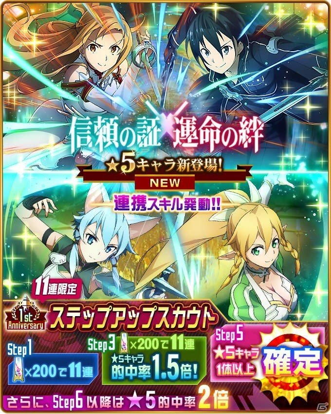 iOS/Android「ソードアート・オンライン メモリー・デフラグ」☆5キャラクターが新登場！新機能「連携スキル」も実装の画像8