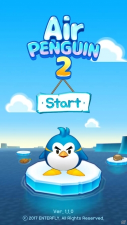 かたむき操作で氷の上をスライディング Ios Android エアペンギン2 事前登録受付が開始 Gamer