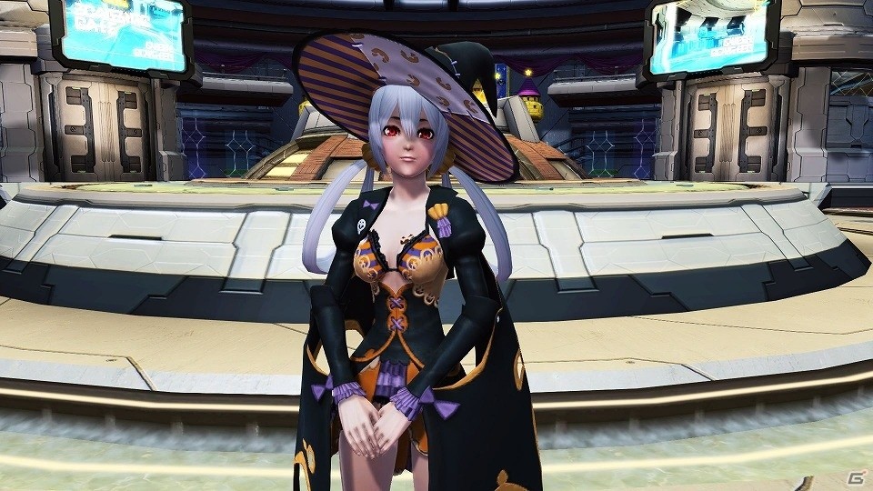 「ファンタシースターオンライン2」にインスタ映えしそうな夜のカフェが登場！ハロウィン風衣装が的中するACスクラッチもの画像16
