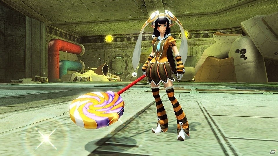 「ファンタシースターオンライン2」にインスタ映えしそうな夜のカフェが登場！ハロウィン風衣装が的中するACスクラッチもの画像25