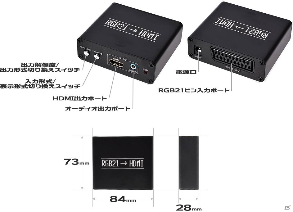 スーパーファミコンやセガサターンなど往年の名機を高画質に変換する「RGB21-HDMI変換アダプタ」が発売の画像5