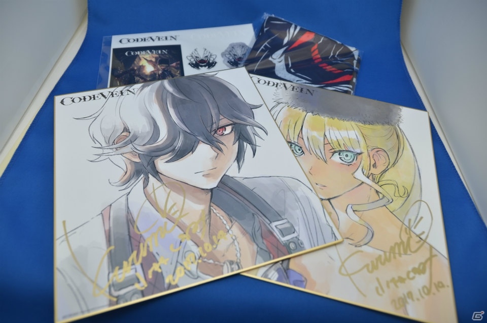 「CODE VEIN」 抽選　当選品　ミア・カルンシュタイン　直筆サイン入色紙 ドラマティック探索アクションRPG『CODE VEIN』ミア・カルン